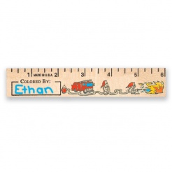 6" Color Me Wood Rulers (Stock)